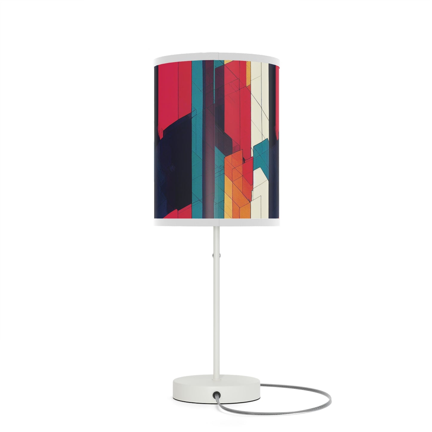 New York Retro Lamp, White Stand, US|CA plug (Bulb Not Included)